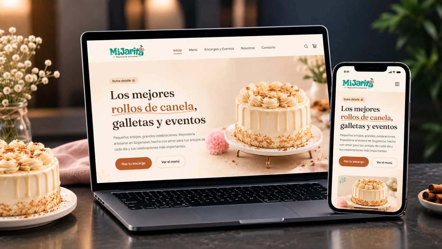 Proyecto Mi Jarita Repostería (Repostería) desarrollado por Naxor Web